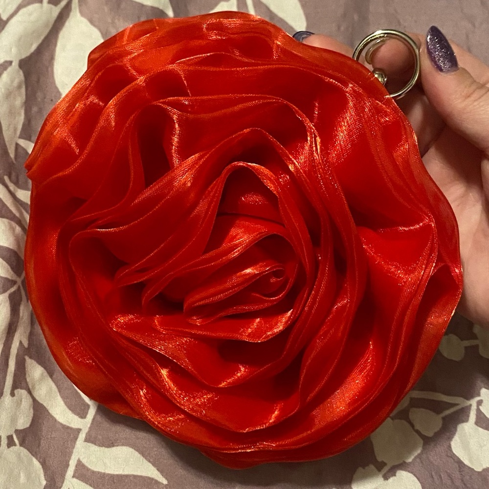 Beauty and the beast inspired rose clutch
